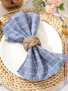 2-24 件/套手工编织黄麻绳餐巾环，适用于餐桌装饰、婚礼、晚宴、节日 - 彩色 - 查看 3