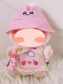 14pcs, 17cm For Labubu Doll Clothes, 10cm Doll Pig Doll 3 Years Old, 15cm Cartoon Summer Hat, Small Accessories Camera, Cartoon Model Mini Camera, Bowknot Necklace Accessories, Summer Fashion Style. (Doll Not Included, Accessories Only) - Multicolor - View 13