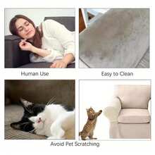 2/4 chiếc Vỏ bọc tay vịn ghế sofa bằng vải lông cừu chống thấm nước đàn hồi, Vỏ bọc bảo vệ đồ nội thất mềm mại và co giãn cho ghế sofa, ghế, ghế ngả - Nhiều màu - Xem 6