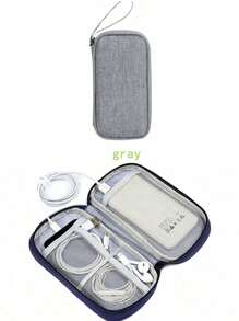 1 Peça Bolsa de Armazenamento Digital Multifuncional, Organizador de Cabos para Power Bank, Cabos, Pen Drive USB, Fones de Ouvido, Carregador, Caixa de Armazenamento à Prova d'Água, Carregador de Laptop, Mouse, Presente de Natal e Dia dos Namorados