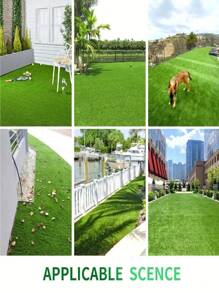 1 Piece 19.69x78.74 Inch Artificial Grass Lawn, Luxury Synthetic Grass Turf, Thick Lawn For Decoration, Pet Training, Garden, Playground, Party, Outdoor Table, Backyard Landscape - Multicolor - View 8