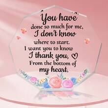 Placas de sentimiento de acrílico: Gratitud y Apreciación. Perfecto para regalar a mamá, papá, amigos y familia. Diseñados como recuerdos que infunden calidez sincera a cualquier espacio, convirtiendo momentos ordinarios en recuerdos apreciados que duran toda la vida.