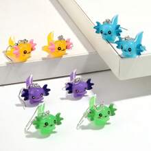 1 paire de boucles d'oreilles cloutées en acrylique mignonnes en forme de lézard, boucles d'oreilles mode animal gecko, conviennent pour le port quotidien et les soirées pour femmes