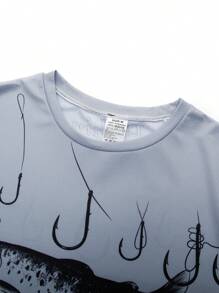 Fisching T-Shirt mit kurzen Ärmeln, Herren Anglerbekleidung, UPF 50 Sommersonnenschutz, Outdoor Sport Fisching Hemden