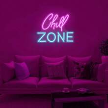 GOZYE Chill Zone LED Neonschild - USB betriebene Wanddekoration für Schlafzimmer, Wohnzimmer und Partys - Haushalt LED-Leuchten ohne Batterie, Betriebsspannung ≤36V