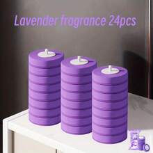 1pc Wallmount (No Drill Installation) Disposable Toilet Brush With 8pcs Brush Heads. Or Choose 24pcs Different Fragrance Disposable Sponge Brush Heads. Disposable Sponge Brush Heads With Cleaning Solution, Eid Al-Fitr Cleaning Supplies. Self-Open Close Toilet Brush Holder. Toilet Brush Holder Set, Bathroom Accessories.