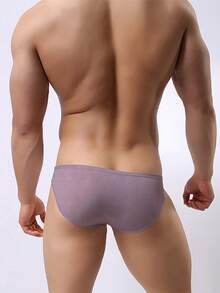 3 PCS Mixed Color Men's Briefs Sexy Small Triangle Underwear Set Modal Thin Solid Color Low Waist Bulging Bag Bikini Lifting Buttocks For Man - 混合色 - 查看 8