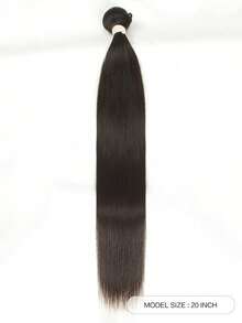 QVR QUEEN VIRGIN REMY QVR 100% Real Human Hair Bundles Natural Black Silky Straight Virgin Remy Human Hair Weave 10 To 28 Inches Weft Sew In Human Hair Extensions 95g Per Piece - Natural Black - View 2