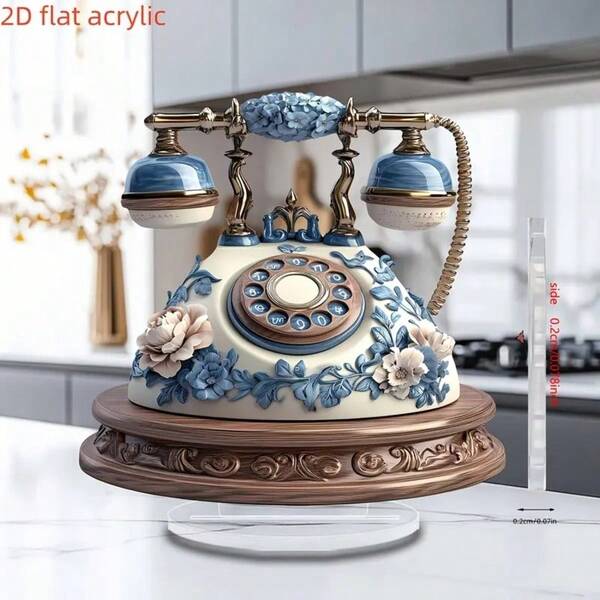 قطعة واحدة من حامل الهاتف المصنوع من الاكريليك بطراز بوهيمي، ديكور مكتبي متعدد الوظائف بطراز بوهيمي، مناسب للمنزل والمكتب والكافيه، فكرة هدية مثالية للزفاف ، أعياد الميلاد، أعياد التخرج، لا يحتاج لكهرباء، نمط عشوائي