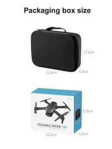 V88无人机配备高清双摄像头和光流悬停/智能避障系统，即使是新手也能快速上手。它是一款多旋翼四轴飞行器/遥控飞机玩具，适合室内外娱乐。这款无人机物超所值，功能卓越，是生日礼物、圣诞礼物或万圣节礼物的绝佳选择。 - 黑色 - 查看 8