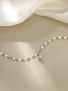 1pc Fashionable Minimalist Gold Ball, Star & Heart Pendant Anklet Jewelry For Women