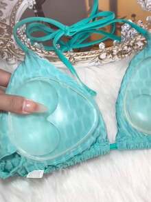 2 Pcs Transparent Silicone Push-Up Bra Inserts, Reusable Soft Bra Cups To Enhance Bust Lift For Bras, Swimwear, Bikinis, Helping Lift And Enhance Bust, Washable Silicone Material, Bra Accessories For Evening Gowns And Party Wear - Multicolor - View 5