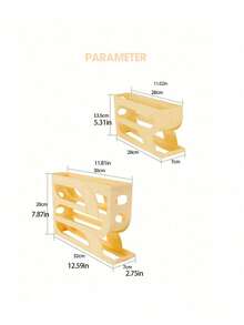 1 件轻便透明 3/4 层滑动鸡蛋分配器，适用于冰箱和台面的自动滚动防碎支架，易于清洁，可清洗，工业食品供应设备，节省空间的冰箱侧门储物架，用于厨房整理，鸡蛋储存盒