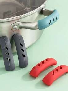 10pcs Silicone Pot Handle Covers, Heat Resistant, Non-Slip, Silicone Pot Lid Handle Sleeves, High Temperature Resistant, Suitable For Casserole, Steamer, Soup Pot And Other Kitchen Cookware - Multicolor - View 4