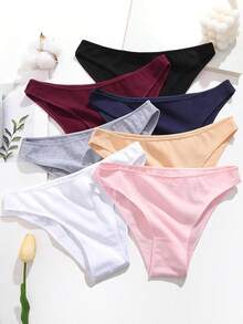 20 Pcs Women's Cotton Panties,Comfortable Multicolor Low Rise Briefs - Multicolor - View 3