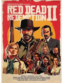 1 pieza/Set de 3 pósteres artísticos de pared, con opción de marco. 1 paquete de pósteres del juego Red Dead Redemption 2 , adhesivos de papel impermeables, decoración de pared para cafetería, bar o habitación