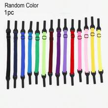 1pc Adjustable Elastic Anti-Slip Glasses Strap, Sports Eyeglasses Leg Holder Strap To Prevent Dropping, Adjustable Glasses Strap, Glasses Chain, Suitable For Prescription Glasses Or Reading Glasses, Casual Solid Color Silicone
