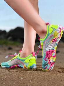 1 Pair Women's Beach/Water/Outdoor/Sports/Fitness/Running Shoes, Quick-Dry - Fluorescent Green - View 9