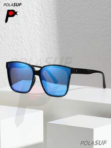 POLASUP 1 件女式 TR90 偏光眼镜，几何图案复古休闲波西米亚派对可爱街头优雅 Tritan（涤纶）4+1=5 金属铰链，新款时尚高端防紫外线驾驶太阳镜方形简约百搭户外太阳镜