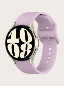 1pc Unisex Plain Quick Release Silicone Smartwatch Strap Compatible With Samsung Watch 7/6/5/4, Compatible With 40mm/42mm/43mm/44mm/45mm/46mm/47mm