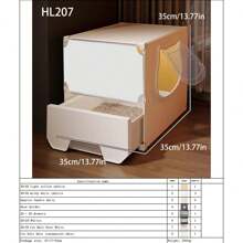 Cat Cage With Litter Box, Indoor Home Cat Condo, All-In-One Cat Bed, Litter Box, Cat Furniture For Apartment