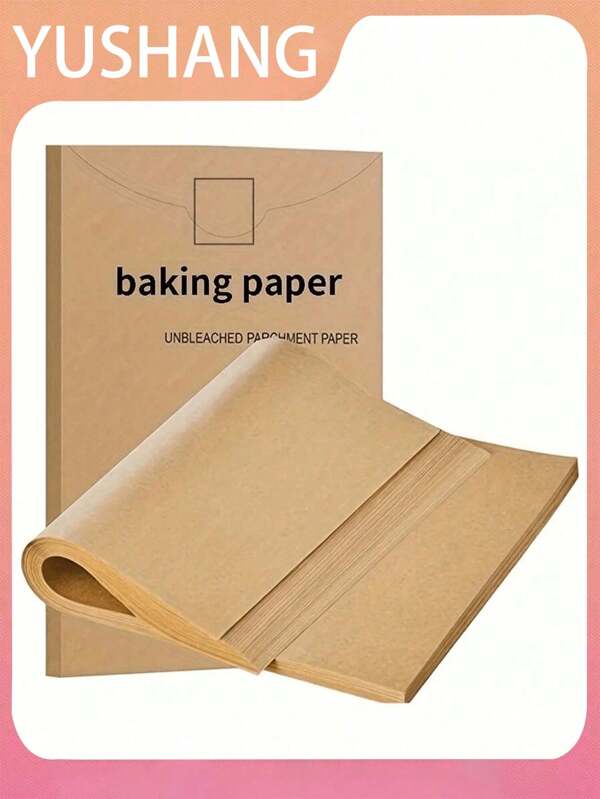 50 Stücke Backpapier Blatt, vorgeschnittene antihaftbeschichtete Backpapier Blatt zum Backen, Kochen, Grillen, für Heißluftfritteuse und Dämpfen, passend für die meisten Backbleche, Heißluftfritteuse Zubehör, Heißluftfritteuse Papier