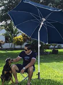 2pcs Heavy-Duty Metal Umbrella Stand Holder, Adjustable Portable Spiral Ground Anchor For Flag, Umbrella, Fishing Rod, Outdoor Park & Beach Use, Fits Soil & Lawn, 14in Insertion Depth