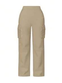 Plus Size Women's Casual Fashion Versatile Cargo Pants