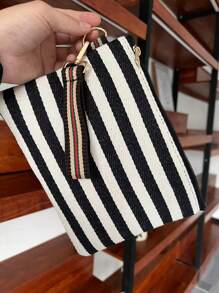 Women's Casual Striped Clutch Handbag