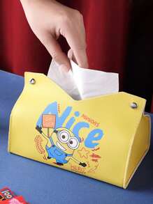 Minions Minions Cute Tissue Box, Home Living Room And Bedroom Tissue Box, Multi-Functional Storage Tissue Box