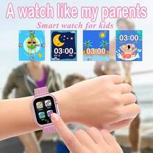 Reloj inteligente para niños, reloj inteligente para niñas y niños con 26 juegos, cámara, grabadora de video y reproductor, podómetro, calendario, linterna, audiolibro, etc., juguetes y regalos para niños de 4 a 12 años (rosa) - Rosa-h15 - Ver 4