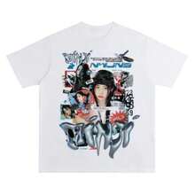 BREATHABLE COOL SUMMER 2025 NEW JEANS Korean Girl Group Print T-Shirt MINJI HAERIN HANNI DANIELLE HYEIN Men Women Casual Short SLEEs Ve Cotton Tee UniSexs - 白色 - 查看 1