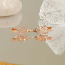 1pc Mini C&Heart Design Earrings, Minimalist Style Elegant Korean Ear Studs Earrings