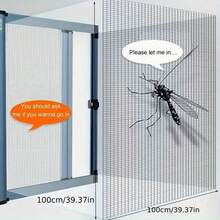 1 Stück Nano PPT Mesh unsichtbares Insektenschutznetz, hochdicht Anti-Mücken Fenster Netze, wasserdicht & staubdicht, zum Selbermachen für Fenster, Türen, Tierkäfige, Garten, einfache Installation Mückenschutz für den Sommer - Grau - Übersicht 3