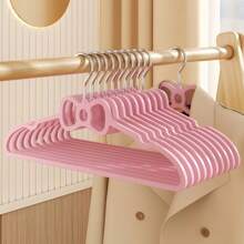 10pcs/20pcs 2025 Latest Popular Bow Plastic Hangers, 360° Rotatable Hooks, Storage Clothes, Underwear, Suspenders, Pants, Skirts, Etc., Suitable For Dormitories And Households, Tidying Up Wardrobes, Saving Space, Non-Slip And Traceless