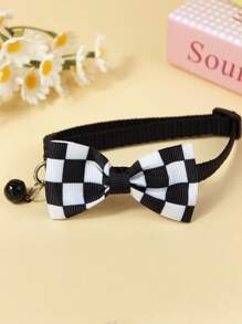 1pc Or 3pc/Set Cute Bowknot Cat/Dog Bell Collar, Suitable For Daily Use