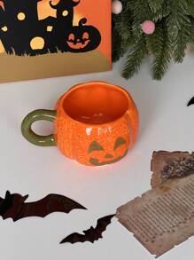 1/4 件创意万圣节陶瓷马克杯套装 - 鬼魂、南瓜、蝙蝠和猪图案咖啡杯 - 非常适合早餐牛奶和万圣节礼物 - 附赠精美礼盒