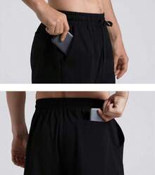 VN-Men's Plus Size ShortsVN-Men's Plus Size Shortsn's Lounge Shorts With P Poets Loose-Fit Jeey Shorts Running,Workout,Tining, Basketbashorts Menshorts Men - 605 黑色 - 查看 11