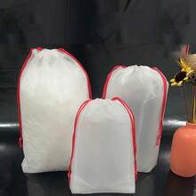 10 个旅行鞋袋，大号透明旅行抽绳鞋袋，防水防尘，便携，用于打包鞋子旅行袋，旅行鞋收纳袋，男女通用靴袋鞋盒鞋收纳盒鞋子收纳配件，旅行度假邮轮夏季假期旅行包旅行用品必备品，适用于大学宿舍家庭学校酒店 - 無色 - 查看 5