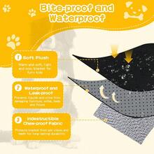 Chewproof Dog Blanket For Medium Large DogsWaterproof Soft Fleece Pet Blanket Couch Cover Protection Sofa Bed Furniture Protector Indestructible Dog Blanket For Chewers 25 35IN - 黑色 - 查看 4