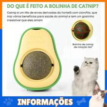 Avocado Interactive Cat Toy With Natural Catnip Licking Ball DM SHOPP