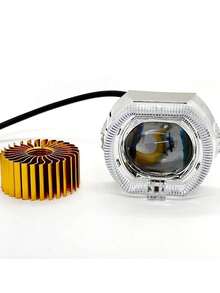 1pc Car Headlight LED Angel Devil Eyes Headlight Projector Lens High/Low Beam Strobe Spotlight DRL Dual Halo Lamp - Multicolor - View 9