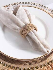 2-24 件/套手工编织黄麻绳餐巾环，适用于餐桌装饰、婚礼、晚宴、节日 - 彩色 - 查看 8