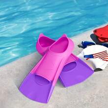 Swim Fins For Lap Swimming Travel Size Flippers With Mesh Bag Suitable For Kids Teens Adults Women Men - PinkPurple - View 6