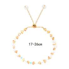 1 Peça Pulseira de Contas Iridescente de Cristal Feminina da Moda, Design Delicado Inspirado na Natureza, Presente de Amizade, Presente de Formatura, Contagem Aleatória de Contas