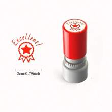 1pc "Excellent" Teacher Stamp - Fun Stamp For School & Office Use, Classroom Grade Stamp (Red Ink),For School Supplies,Back To School