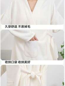 1pc Sleeveless Bath Robe, Ultra-Soft Microfiber Ladies Bathrobe, Highly Absorbent, Color Fast, Lint Free, For Home, Hotel, Spa Use, All Season - Multicolor - View 4