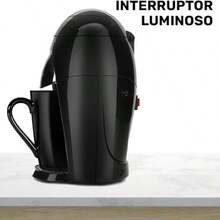 Cafetera personal TAURUS MEDEA 2000 | Taza de cerámica incluida de 150 ml | Negra | Filtro lavable y reutilizable | Interruptor luminoso - Tipo de Enchufe A USA (110-127V) - Ver 4
