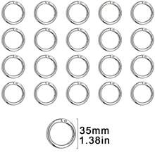 5/8 件弹簧 O 形环圆形按扣，DIY 配件弹簧钥匙圈，适用于钥匙扣、包、钱包、手提包和宠物牵引绳