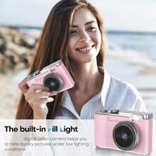 Dziecięca kamera do selfie, prezenty urodzinowe na Boże Narodzenie dla chłopców w wieku 6-9+, cyfrowe kamery wideo HD dla maluchów, przenośna zabawka dla chłopców w wieku 6, 7 i 8 lat